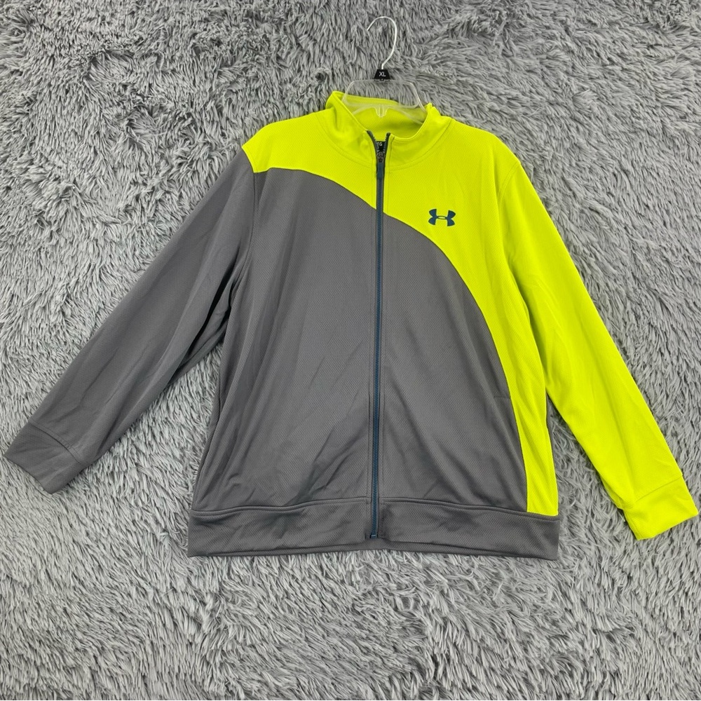 Under Armour UA Jacket Youth XL FULL Zip Logo Loose Jacket Pockets